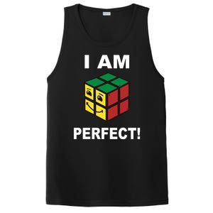 I Am Perfect Funny Retro Cube Meme PosiCharge Competitor Tank