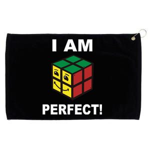 I Am Perfect Funny Retro Cube Meme Grommeted Golf Towel