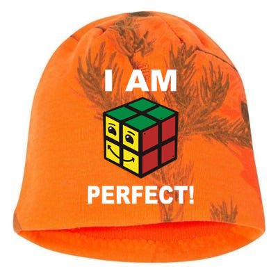 I Am Perfect Funny Retro Cube Meme Kati - Camo Knit Beanie