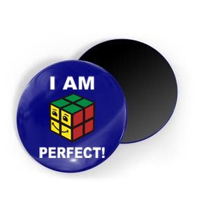 I Am Perfect Funny Retro Cube Meme Magnet