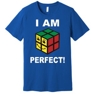 I Am Perfect Funny Retro Cube Meme Premium T-Shirt