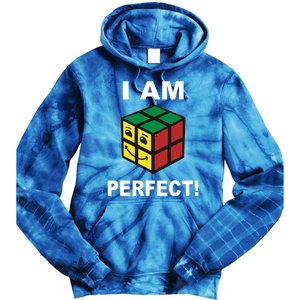 I Am Perfect Funny Retro Cube Meme Tie Dye Hoodie