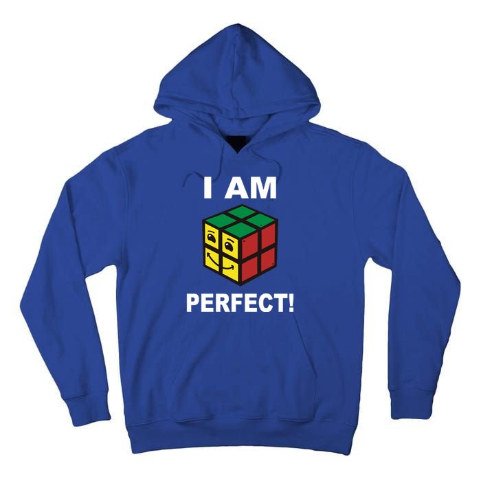 I Am Perfect Funny Retro Cube Meme Tall Hoodie