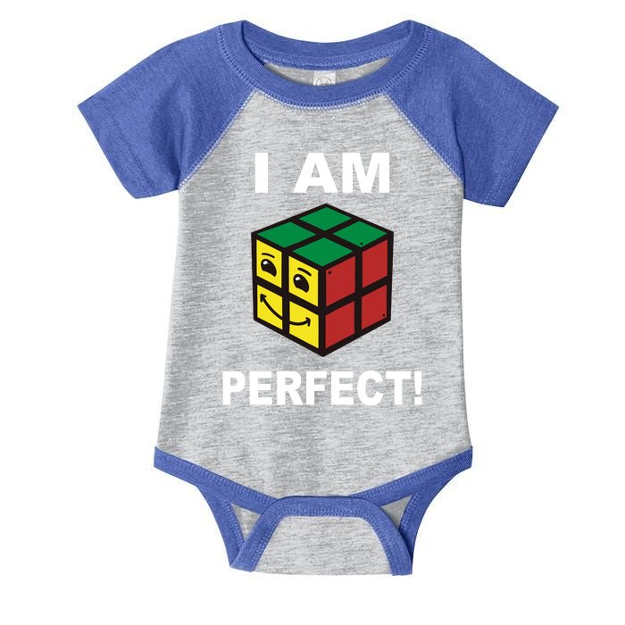 I Am Perfect Funny Retro Cube Meme Infant Baby Jersey Bodysuit