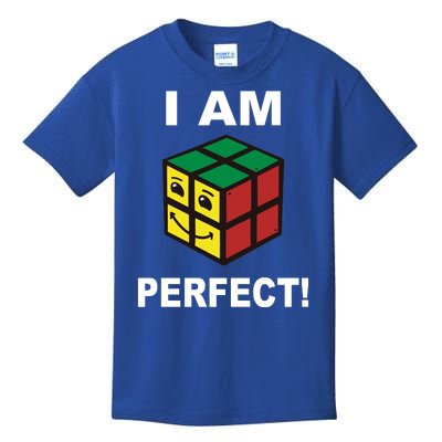 I Am Perfect Funny Retro Cube Meme Kids T-Shirt