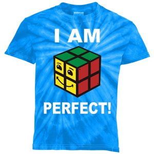 I Am Perfect Funny Retro Cube Meme Kids Tie-Dye T-Shirt