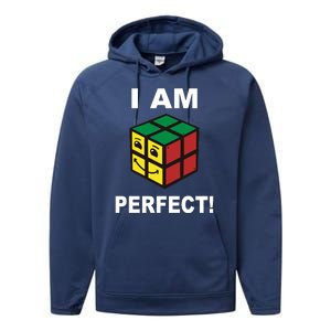 I Am Perfect Funny Retro Cube Meme Performance Fleece Hoodie