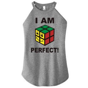 I Am Perfect Funny Retro Cube Meme Women's Perfect Tri Rocker Tank