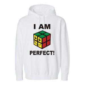 I Am Perfect Funny Retro Cube Meme Garment-Dyed Fleece Hoodie