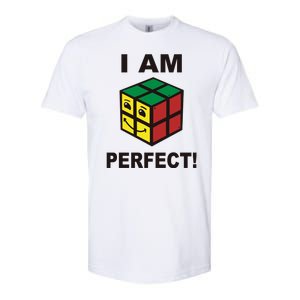 I Am Perfect Funny Retro Cube Meme Softstyle CVC T-Shirt