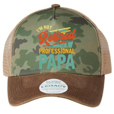 I’M A Professional Papa Vintage Retired Nana Retro Father Cool Gift Legacy Tie Dye Trucker Hat