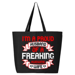 I'm A Proud Of A Freaking Awesome Wife Funny Couple Gift 25L Jumbo Tote