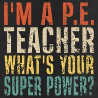I'm A P.E. Teacher What's Your Super Power ? Funny Crop Fleece Hoodie