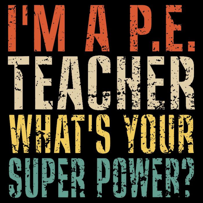 I'm A P.E. Teacher What's Your Super Power ? Funny Cropped Pullover Crew