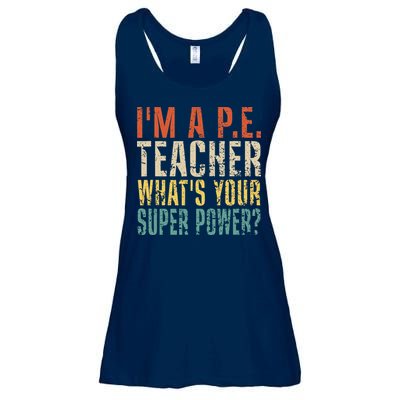 I'm A P.E. Teacher What's Your Super Power ? Funny Ladies Essential Flowy Tank