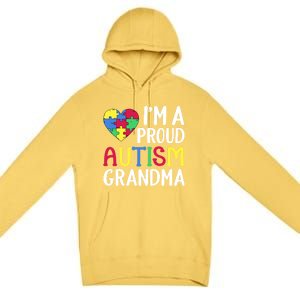 Im A Proud Autism Grandma Awareness Gift Premium Pullover Hoodie