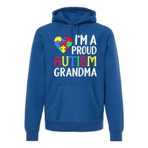 Im A Proud Autism Grandma Awareness Gift Premium Hoodie