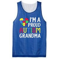 Im A Proud Autism Grandma Awareness Gift Mesh Reversible Basketball Jersey Tank