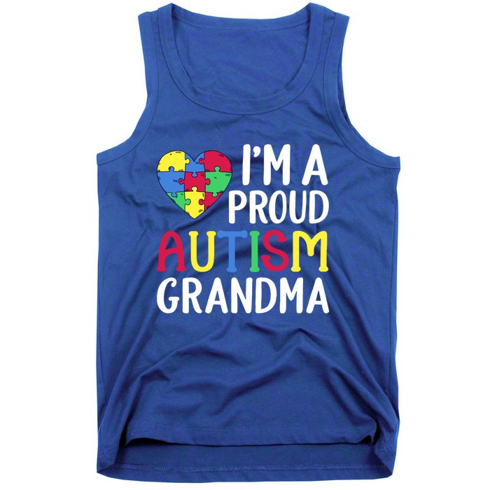 Im A Proud Autism Grandma Awareness Gift Tank Top