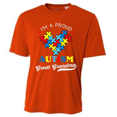 IM A Proud Great Grandma Autism Awareness Autistic Grandson Gift Cooling Performance Crew T-Shirt