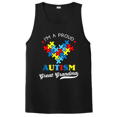 IM A Proud Great Grandma Autism Awareness Autistic Grandson Gift PosiCharge Competitor Tank