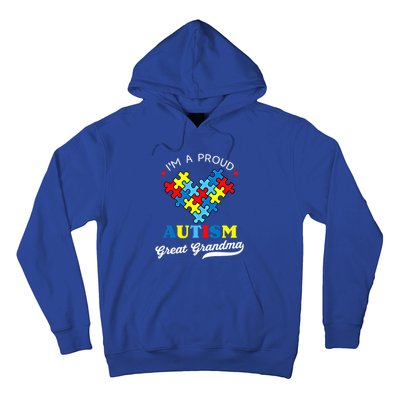 IM A Proud Great Grandma Autism Awareness Autistic Grandson Gift Hoodie