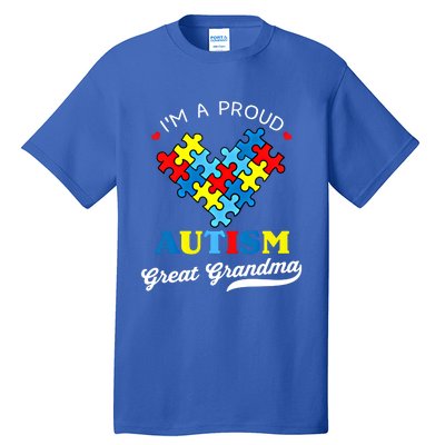 IM A Proud Great Grandma Autism Awareness Autistic Grandson Gift Tall T-Shirt