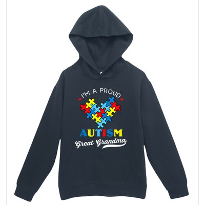 IM A Proud Great Grandma Autism Awareness Autistic Grandson Gift Urban Pullover Hoodie