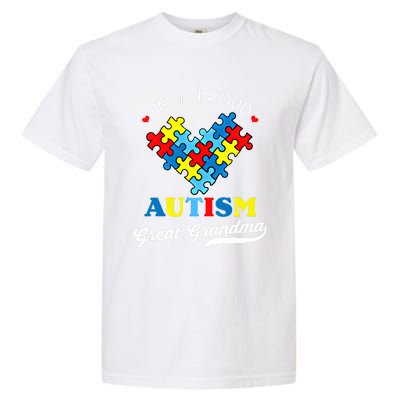 IM A Proud Great Grandma Autism Awareness Autistic Grandson Gift Garment-Dyed Heavyweight T-Shirt