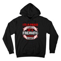 I'm A Proud Wife Of A Freaking Awesome Husband Funny Couple Gift Hoodie