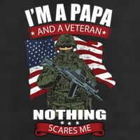 I'm A Papa And A Veteran Nothing Scares Me Usa Flag Gift 11oz C Handle Ceramic Mug