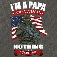 I'm A Papa And A Veteran Nothing Scares Me Usa Flag Gift Cotton Canvas Backpack