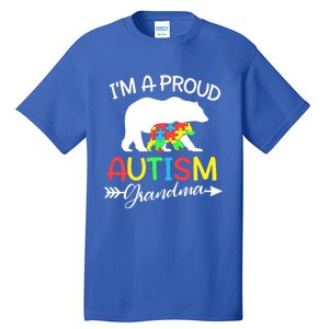 I'm A Proud Autism Grandma Bear Puzzle Autism Awareness Gift Tall T-Shirt