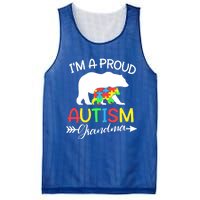 I'm A Proud Autism Grandma Bear Puzzle Autism Awareness Gift Mesh Reversible Basketball Jersey Tank