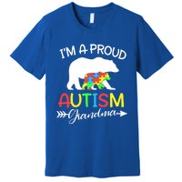 I'm A Proud Autism Grandma Bear Puzzle Autism Awareness Gift Premium T-Shirt