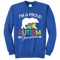 I'm A Proud Autism Grandma Bear Puzzle Autism Awareness Gift Tall Sweatshirt