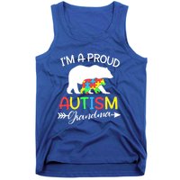 I'm A Proud Autism Grandma Bear Puzzle Autism Awareness Gift Tank Top