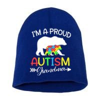 I'm A Proud Autism Grandma Bear Puzzle Autism Awareness Gift Short Acrylic Beanie