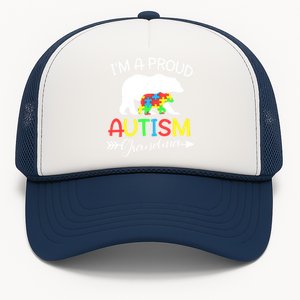 I'm A Proud Autism Grandma Bear Puzzle Autism Awareness Gift Trucker Hat