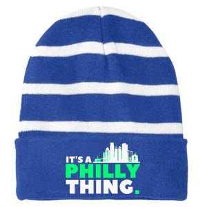 IT's A PHILLY THING Fan Its A Philadelphia Thing Striped Beanie with Solid Band