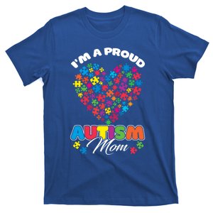 Im A Proud Autism Mom Puzzle Heart Autism Awareness Cute Gift T-Shirt