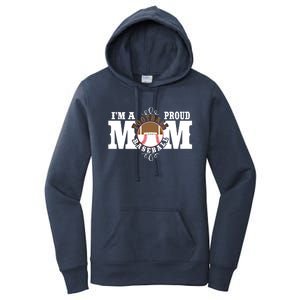 I'm A Proud Football Baseball Mom Gift Combined Sports Gift Women's Pullover Hoodie