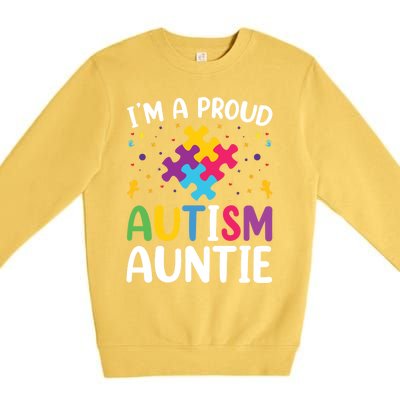 IM A Proud Autism Auntie Gift Premium Crewneck Sweatshirt