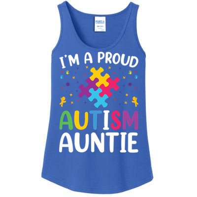 IM A Proud Autism Auntie Gift Ladies Essential Tank