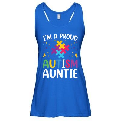 IM A Proud Autism Auntie Gift Ladies Essential Flowy Tank