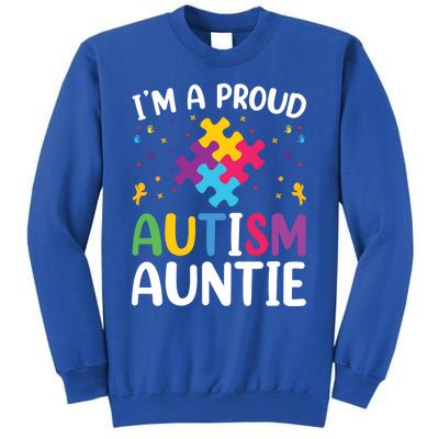 IM A Proud Autism Auntie Gift Tall Sweatshirt