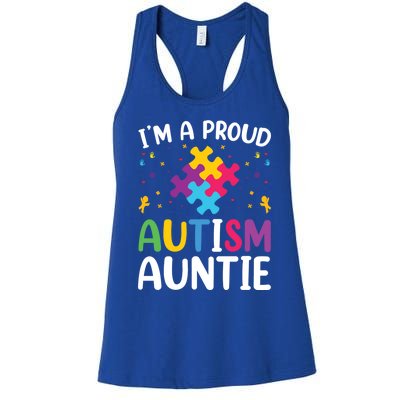 IM A Proud Autism Auntie Gift Women's Racerback Tank