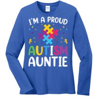 IM A Proud Autism Auntie Gift Ladies Long Sleeve Shirt