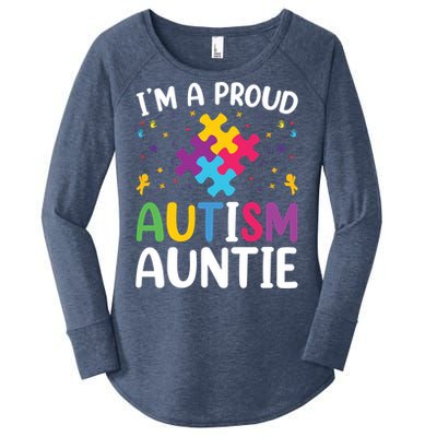 IM A Proud Autism Auntie Gift Women's Perfect Tri Tunic Long Sleeve Shirt