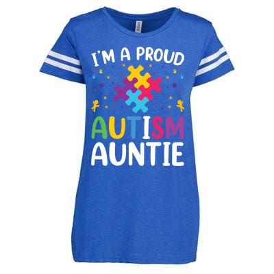 IM A Proud Autism Auntie Gift Enza Ladies Jersey Football T-Shirt